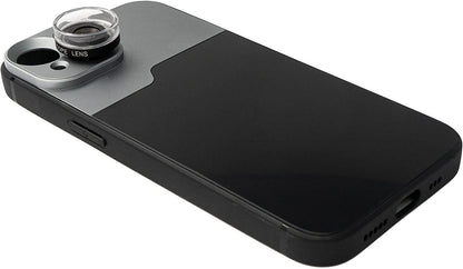 SYSTEM-S Makro Linse 30x Mikroskop Filter mit Hülle in Schwarz für iPhone 14