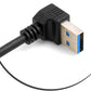 System-S USB Kabel Typ A 3.0 Aufwärtswinkel zu USB Typ C 3.1 gewinkelt 28 cm