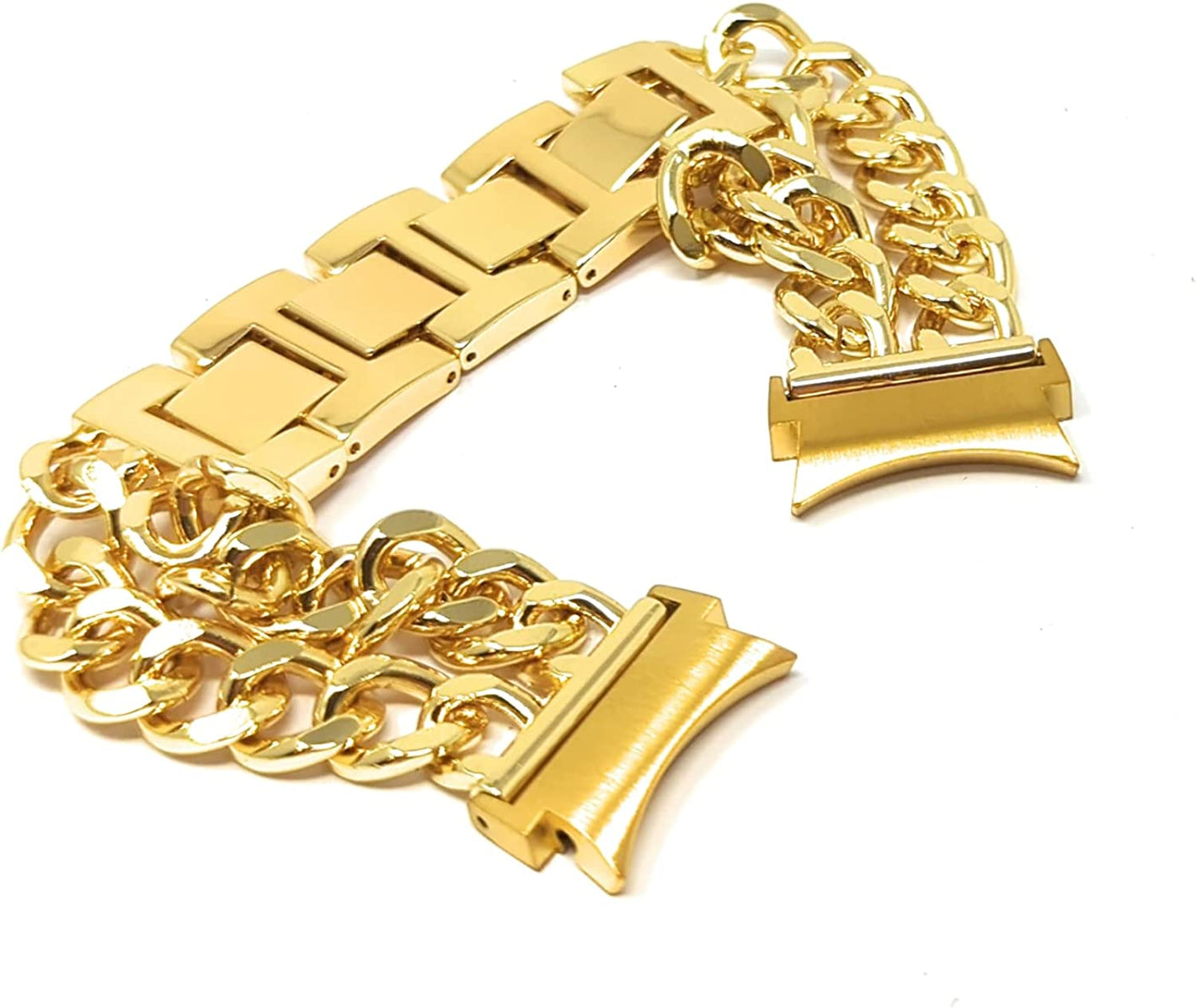 Bracelet SYSTEM-S 20 mm en métal pour montre connectée Samsung Galaxy Watch 4 en jaune