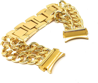 Bracelet SYSTEM-S 20 mm en métal pour montre connectée Samsung Galaxy Watch 4 en jaune