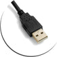 SYSTEM-S Mini USB Kabel Winkelstecker Links gewinkelt auf USB Typ A Stecker Daten- und Ladekabel 5m