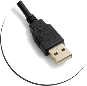 SYSTEM-S Mini USB cable left angled to USB Type A connector data and charging cable 5m