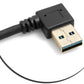 SYSTEM-S USB Kabel Type C (Male) zu 3.0 A (Male) Winkel Links 32 cm