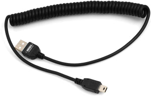Mini USB Cable Spiral 50-135 cm