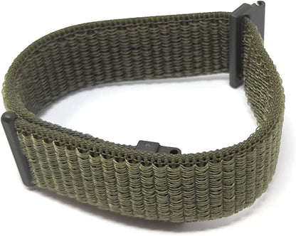 Bracelet SYSTEM-S 22 mm en nylon pour montre intelligente Fitbit Versa 4/Versa 3/Sense 2/Sense/Versa Lite/Versa 2/Versa en vert