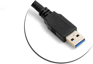 System-S Micro USB 3.0 A cable locking screw left angle, 5 m