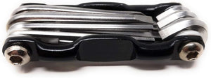 System-S foldable multitool tool kit, black, 7in1