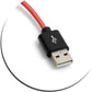 System-S Micro USB Kabel zu USB A 2.0 Geflochtene Nylon Ummantelung Rot 25 cm
