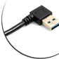 Câble USB System-S 23 cm Type A 3.0 (femelle) vers USB Type A 3.0 (mâle) 90 degrés angle droit 23 cm, noir