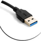 Câble USB System-S type C (mâle) vers USB type A 3.0 (mâle) avec vis de verrouillage
