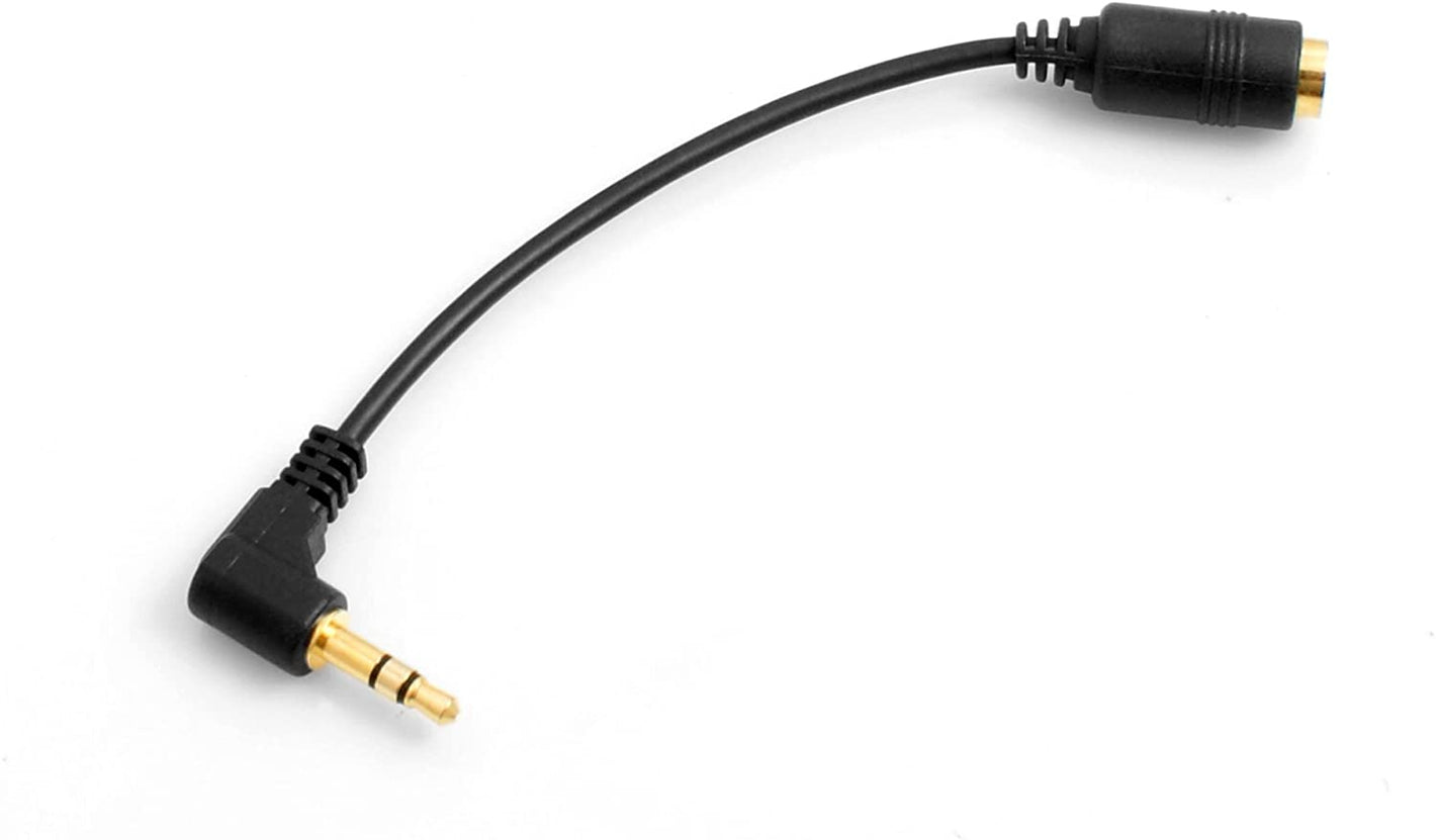 Câble stéréo AUX 3 broches SYSTEM-S fiche jack 3,5 mm vers prise jack 3,5 mm coudée