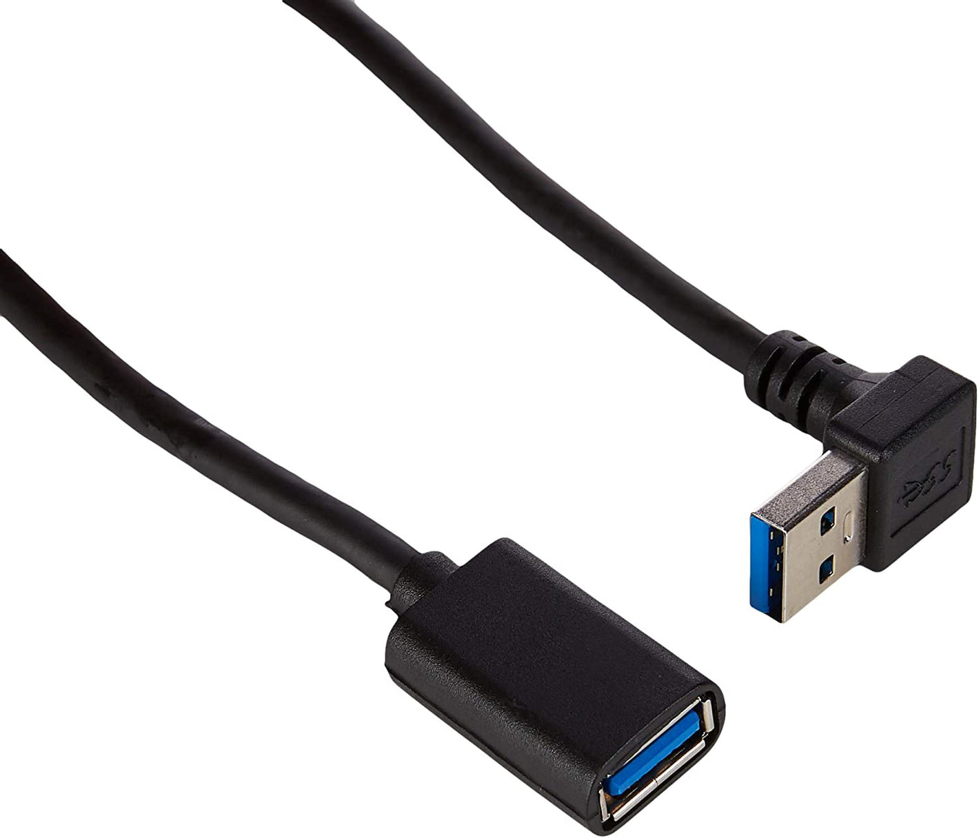 SYSTEM-S USB Type A 3.0 to USB Type A 3.0 Cable Right Angle 30 cm