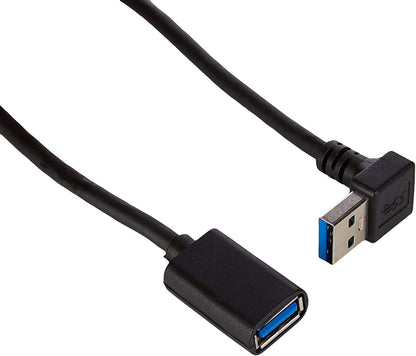 SYSTEM-S USB Typ A 3.0 auf USB Typ A 3.0 Kabel Aufwärts gewinkelt 30 cm