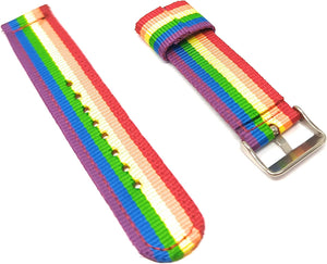 Bracelet SYSTEM-S 20 mm en nylon pour montre intelligente Samsung Galaxy Watch 4 en coloré