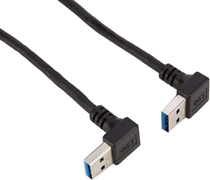 System-S USB Typ A 3.0 auf USB Typ A 3.0 Kabel Aufwärts gewinkelt 59 cm