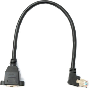 Cable USB 2.0 SYSTEM-S 100 cm tipo A macho a mini B macho ángulo espiral en color negro