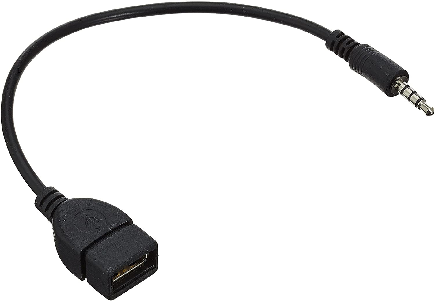 System-S USB Type A (Male) to 3.5mm jack plug AUX audio cable 20cm