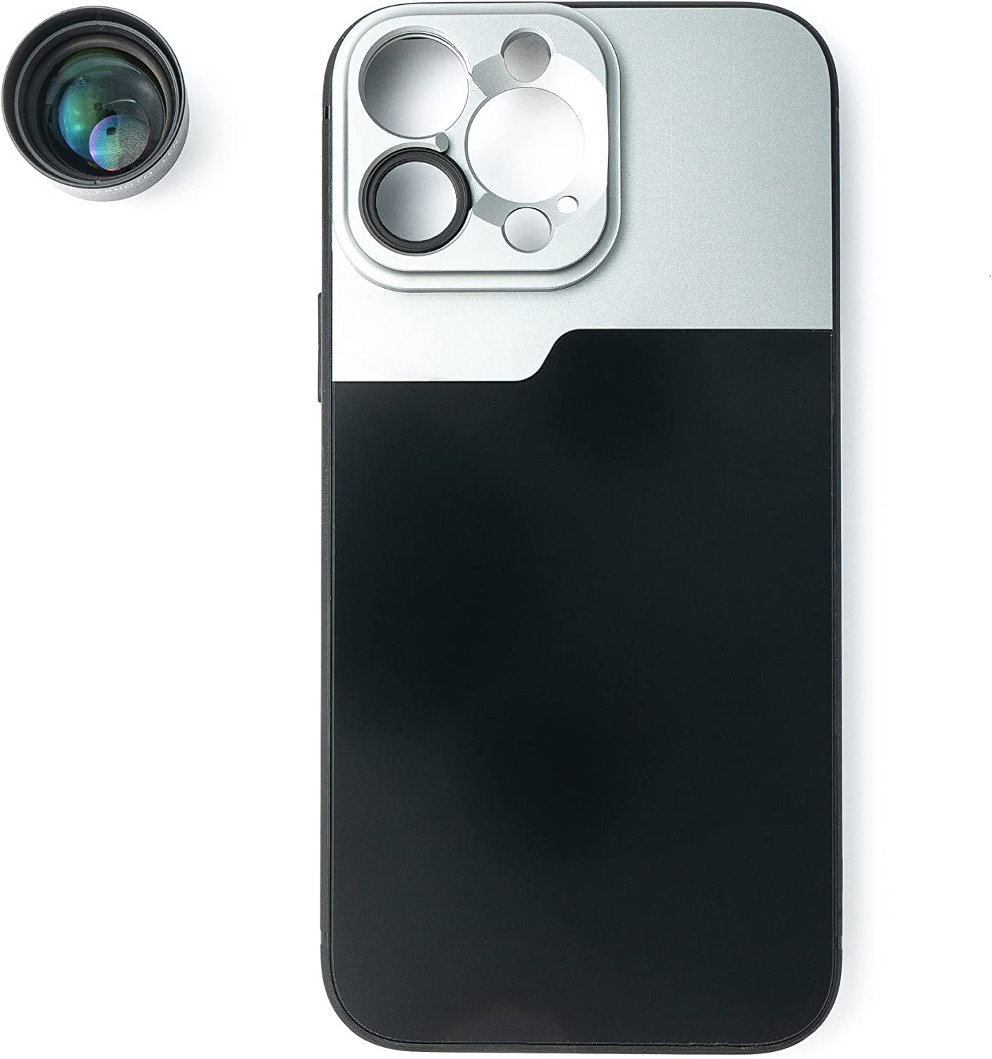 SYSTEM-S Zoom Lens 3x Telephoto Lens Filter with Case in Black for iPhone 14 Pro Max