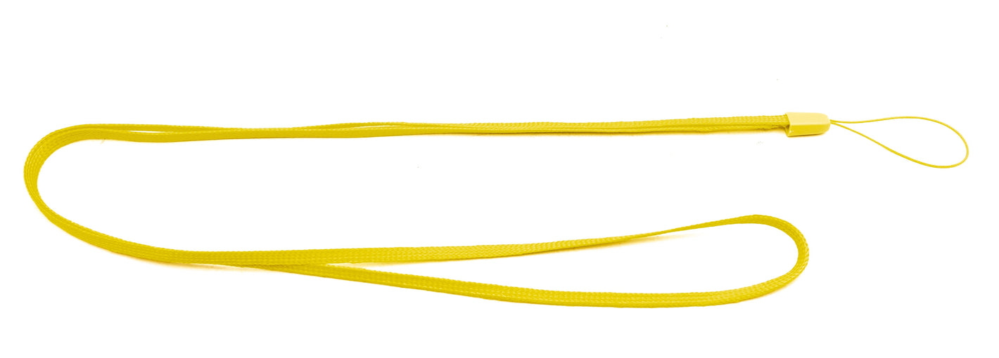 Neck strap neck strap with loop in yellow for smartphone MP3 players