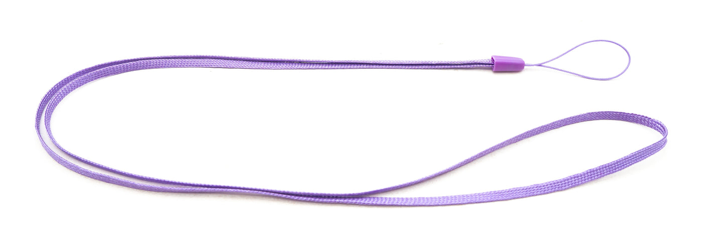 SYSTEM-S neck strap carrying strap with loop in purple for smartphone MP3 player