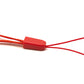 SYSTEM-S Neck Strap Lanyard with Loop in Red for Smartphone MP3 Player