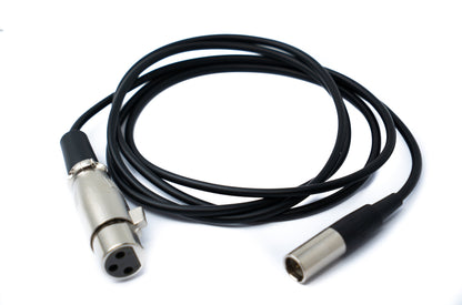 SYSTEM-S Audio Kabel 150cm Mini XLR 3 polig Stecker zu XLR 3 polig Buchse Schwarz