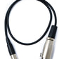 SYSTEM-S Audio Kabel 50 cm Mini XLR 3 polig Stecker zu XLR 3 polig Buchse Adapter Schwarz