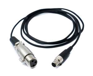 Cable de Audio SYSTEM-S 150 cm Adaptador Mini XLR hembra de 3 pines a XLR hembra de 3 pines negro