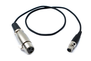 Cable de Audio SYSTEM-S 50 cm Adaptador Mini XLR hembra de 3 pines a XLR hembra de 3 pines negro