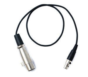 Cable de Audio SYSTEM-S 50 cm Adaptador Mini XLR hembra de 3 pines a XLR hembra de 3 pines negro