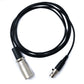 SYSTEM-S Audio Kabel 150cm Mini XLR 3 polig Buchse zu XLR 3 polig Stecker Schwarz