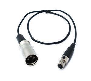 Cable de Audio SYSTEM-S 50 cm Adaptador Mini XLR hembra de 3 pines a XLR macho de 3 pines negro