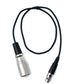 SYSTEM-S Audio Kabel 50 cm Mini XLR 3 polig Buchse zu XLR 3 polig Stecker Adapter Schwarz
