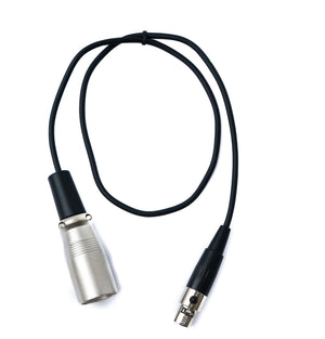 Cable de Audio SYSTEM-S 50 cm Adaptador Mini XLR hembra de 3 pines a XLR macho de 3 pines negro