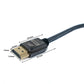 SYSTEM-S HDMI 2.1 Kabel 150 cm Typ A Stecker zu Micro Stecker geflochten Schwarz