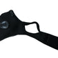 SYSTEM-S Staub Maske austauschbarer Aktivkohle Filter Nylon für Outdoor Jogging Schwarz