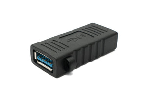 SYSTEM-S USB 3.0 Adapter Typ A Buchse zu Buchse Kabel in Schwarz