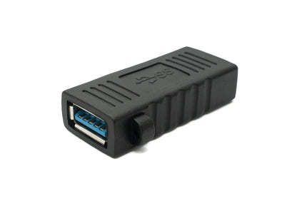 Adaptateur SYSTEM-S USB 3.0 type A femelle vers femelle en noir