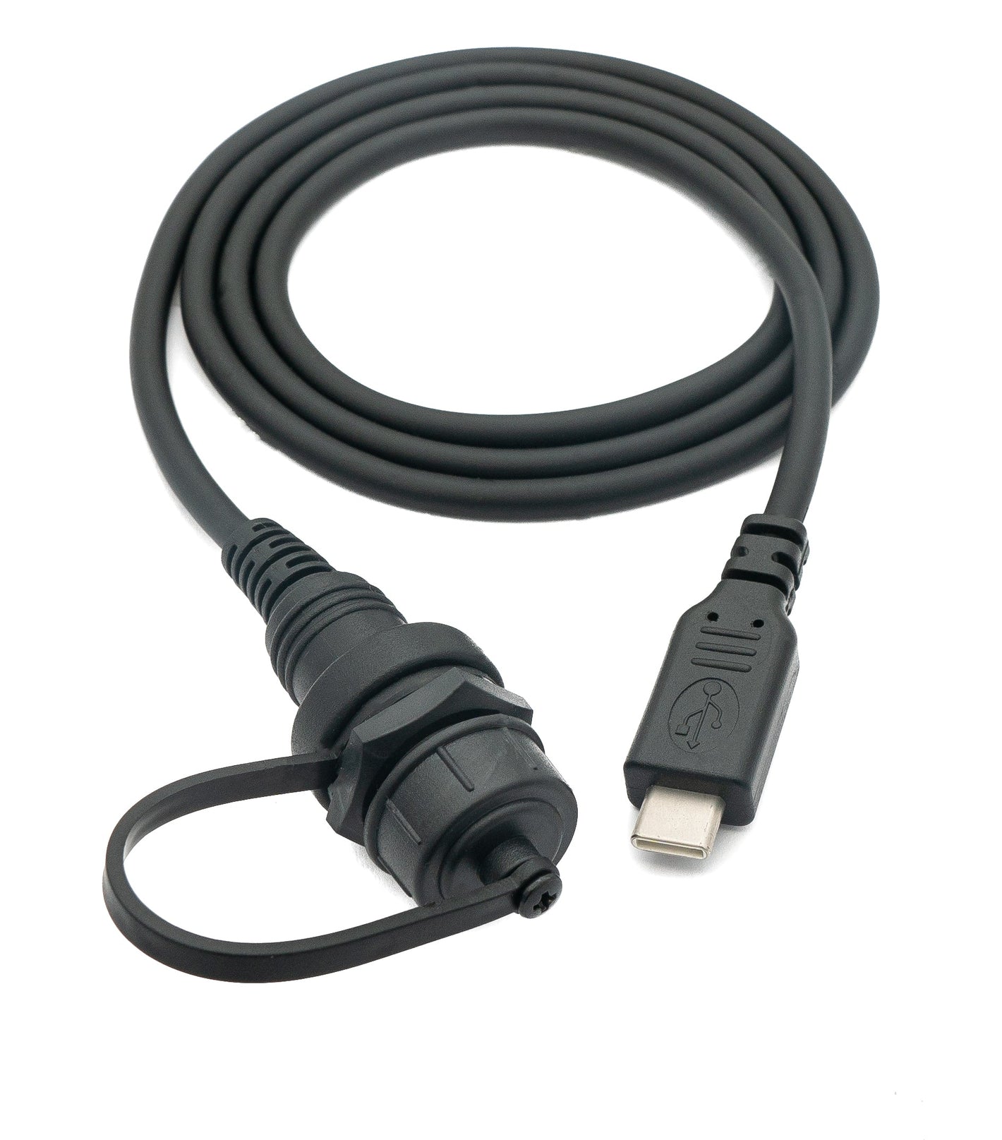 Cable USB 3.1 100cm Tipo C Macho a Hembra Adaptador Impermeable de Mamparo Negro