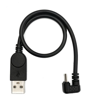 SYSTEM-S USB 2.0 Kabel 30 cm Micro B Stecker zu Typ A Stecker 180° Winkel Adapter Schwarz