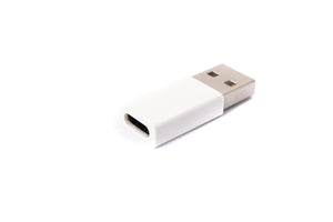 SYSTEM-S USB 3.1 adapter type C female to 2.0 type A male cable in white