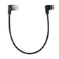 SYSTEM-S LAN cable 25 cm RJ45 8P8C STP Cat6 plug to plug angled black