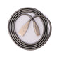 Cable USB 3.1 SYSTEM-S 100cm Tipo C Macho a 2.0 Tipo A Hembra Adaptador de Resorte Metálico Gris