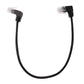 SYSTEM-S LAN cable 25 cm RJ45 8P8C STP Cat6 plug to plug angled black