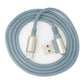 SYSTEM-S USB 3.1 Kabel 100cm Typ C Stecker zu 3.0 Typ A Stecker geflochten Winkel in Grau