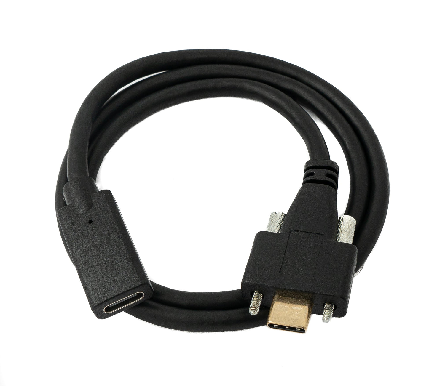 Câble USB 3.1 60 cm Adaptateur à vis Type C mâle vers femelle noir