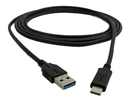 SYSTEM-S USB 3.1 Kabel 200 cm Typ C Stecker zu 3.0 Typ A Stecker in Schwarz