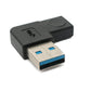 SYSTEM-S USB 3.1 Adapter Typ C Buchse zu 3.0 Typ A Stecker Winkel Kabel in Schwarz
