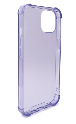 Custodia protettiva in silicone viola trasparente per iPhone 13