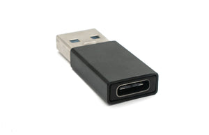 Adaptateur SYSTEM-S USB 3.1 type C femelle vers câble 3.0 type A mâle en noir